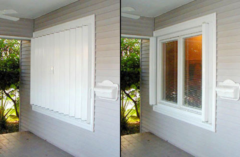 33" x 34.25" Folding Storm Shutter 