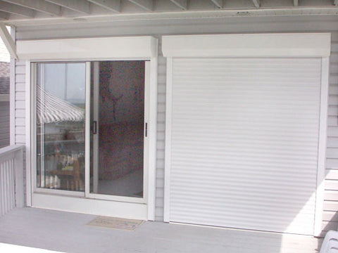 Motorized Rolling Hurricane Shutter w/ Motorized Rolling Curtain and Remote Control Optional 